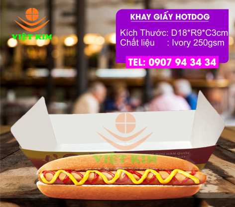 khay giấy hotdog